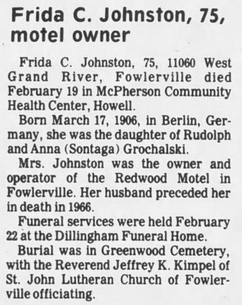 Redwood Motel - Mar 3 1982 Owner Passes Away (newer photo)
